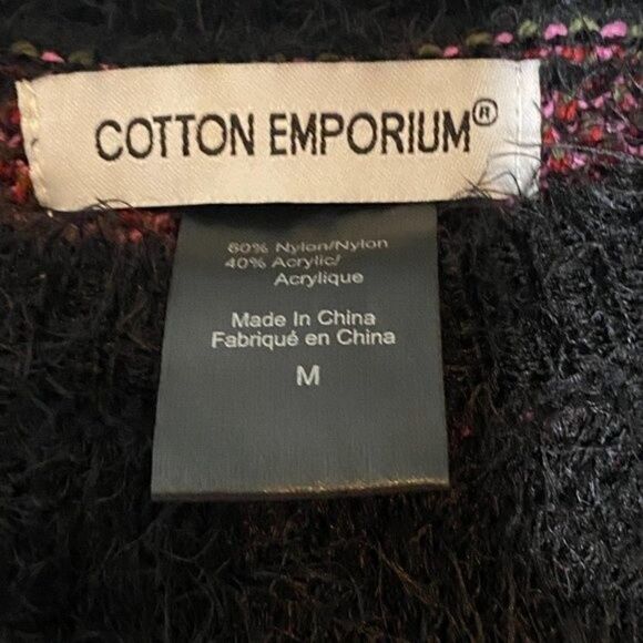 Cotton‎ Emporium Floral Rose Sweater Size Medium - Picture 4 of 6